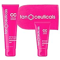 Vista 1 de Tanceuticals Kit de loción autobronceadora corporal + cara, sombra oscura