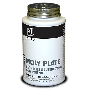 Moly Plate 37010 Anti-Seize Compound with Molydbenum Disulfide in a Non Melting Carrier, 8 oz., Black, Paste
