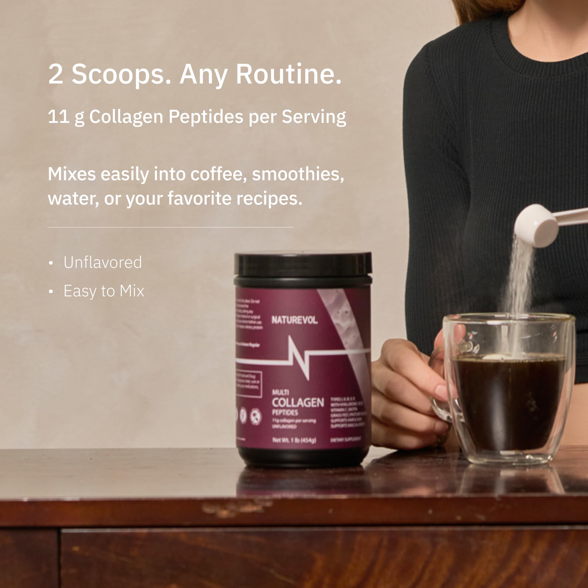 Multi Collagen Peptides Powder, 1 lb (41 Servings), Unflavored — Amazon image 5