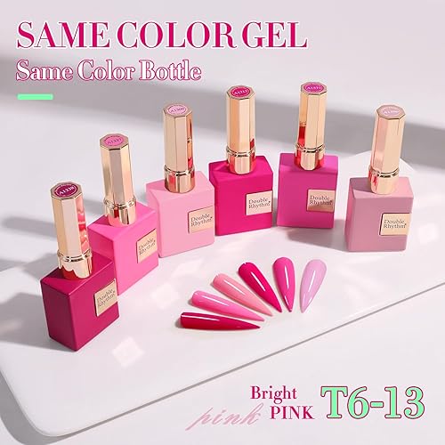 Miniatura 5 de Double Rhythm - 6 piezas de esmalte en gel de 15 ml (0.5 onzas líquidas) semipermanente, mismo color que del envase, para manicura en salóncasa