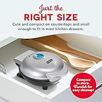 Vista 4 de Dash - DMW001SL - Gofrera de tamaño mini, para hacer gofres individuales, hash browns, gofres keto, con superficies antiadherentes fáciles