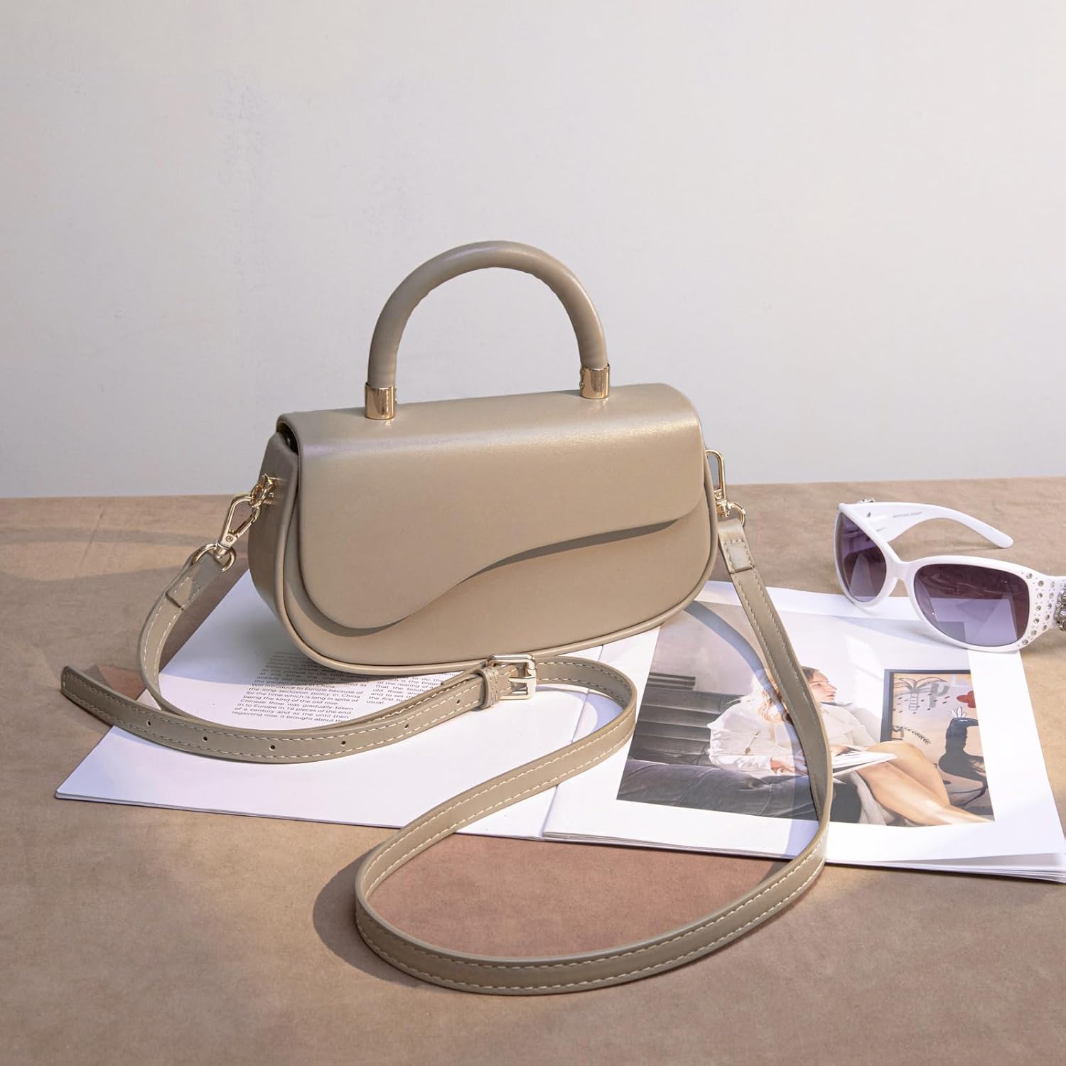 Milan Chiva Small Elegant Top Handle Purses for Women Mini Handbags Cute Crossbody Purse - Image 3