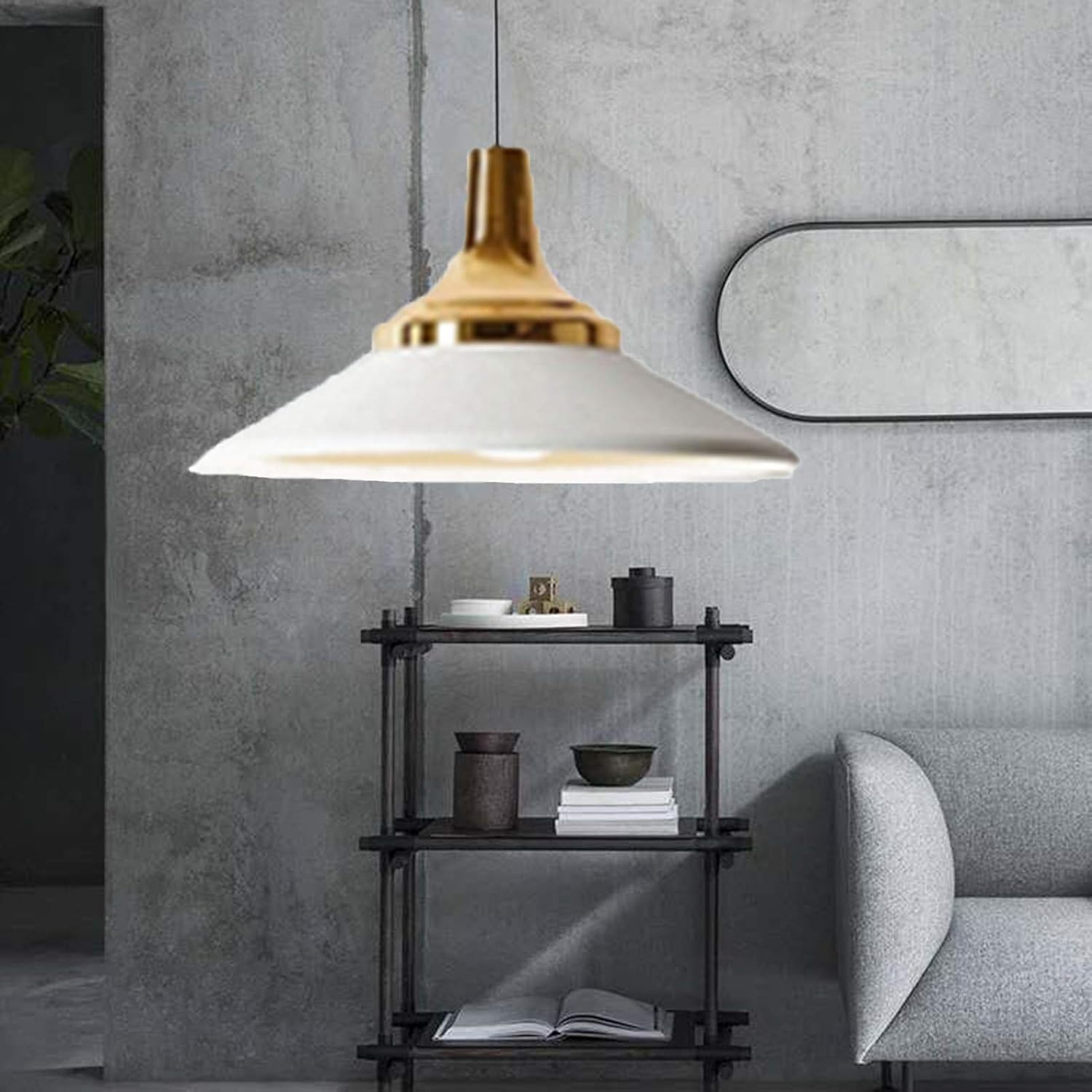 LED Modern Chandelier Lamp, Industrial V intage Metal Pendant Light Linear Hanging Ceiling Lamp