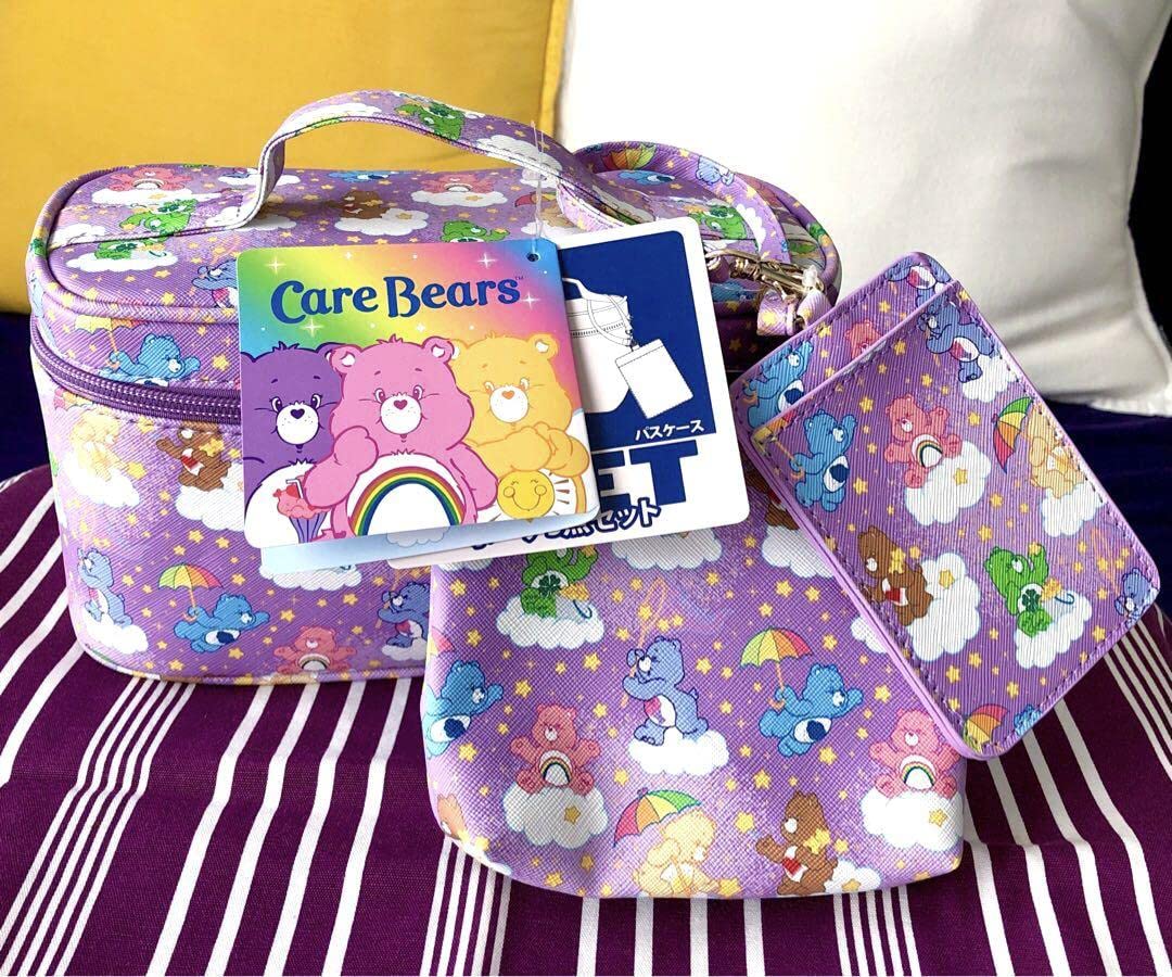 Amazon.co.jp: ケアベア バニティ コスメポーチ 紫 3点セット