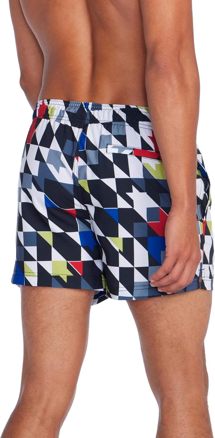 Speedo Mens Swim Trunk Short Length Redondo Striped