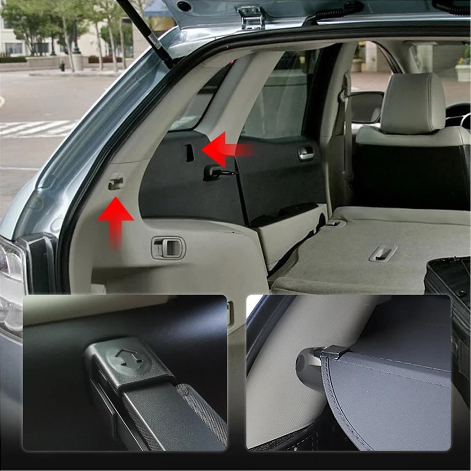for Mazda CX-7 2007-2012 Retractable Trunk Cargo Cover Parcel Rack Shield Privacy Auto Accessories(Carbon Fiber)