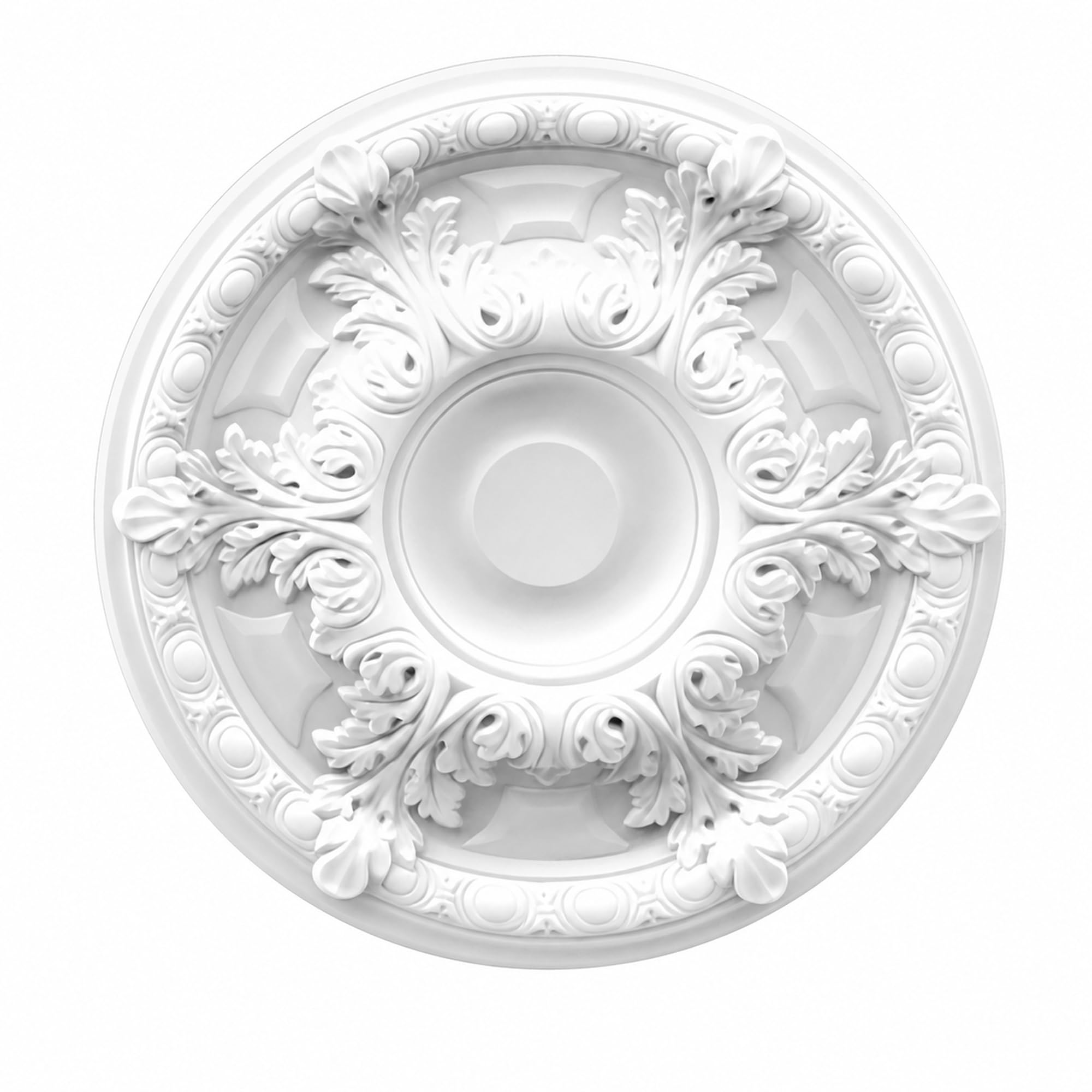 Rosone Decorativo per Soffitto,Piastra Rotonda per Ventilatore A Soffitto,Soffitto Circolare in Poliuretano,Rosone Lampadario Soffitto,Leggero e Facile da Applicare,Casa Soggiorno Hotel