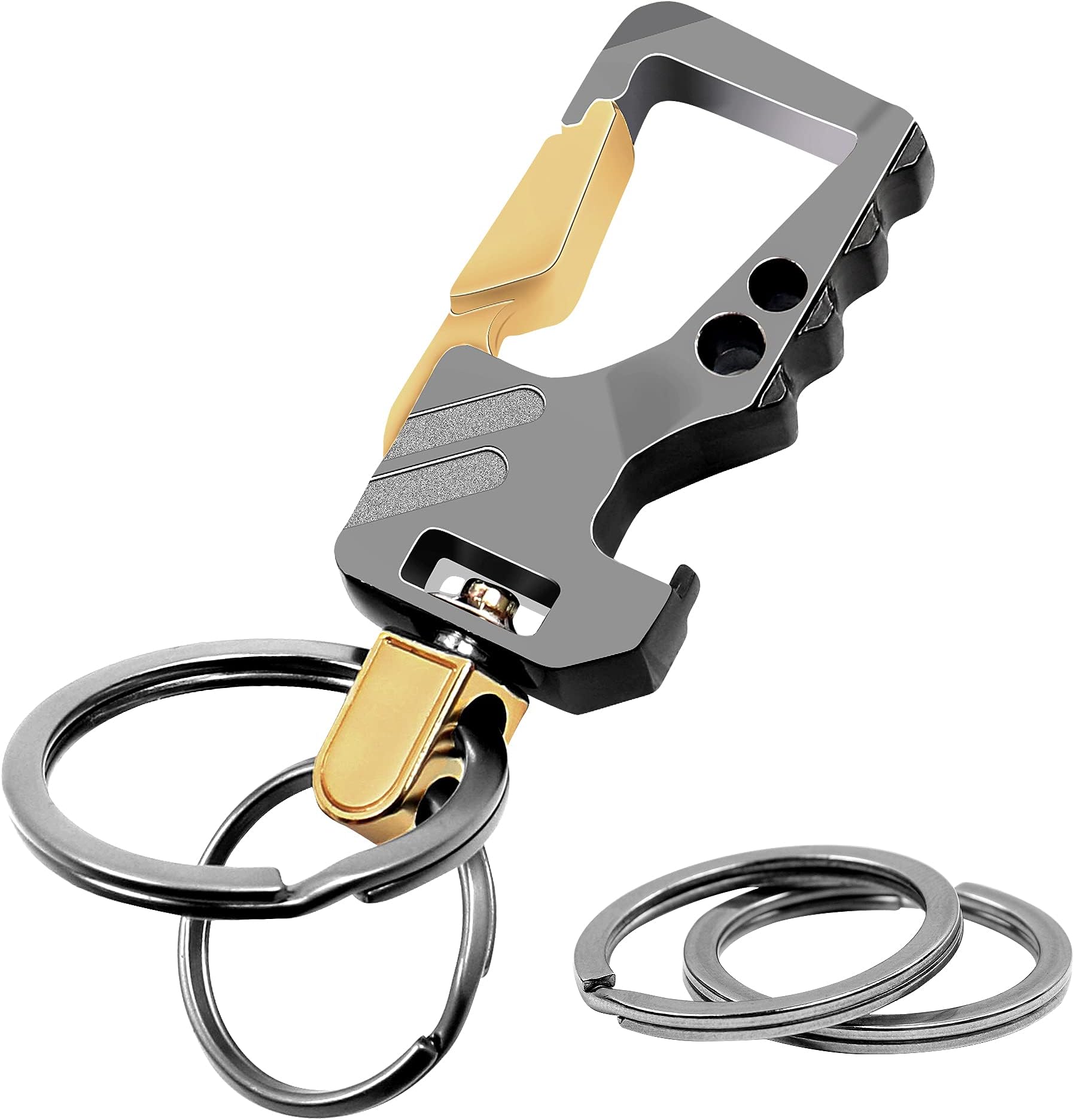 KESTAR Keychain with Bottle Opener, Black