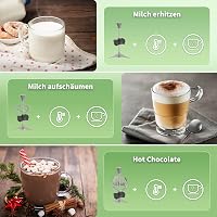 Maestri House DualFro 600 Elektromos Tejhabosító 12-az-1-ben, 600ml Rozsdamentes Acél Tejgőzölő Változtatható Hőmérséklettel 4