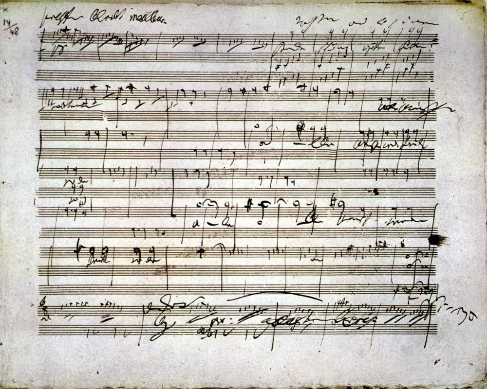 Beethoven Manuscript Nsketches By Ludwig Van Beethoven (1770