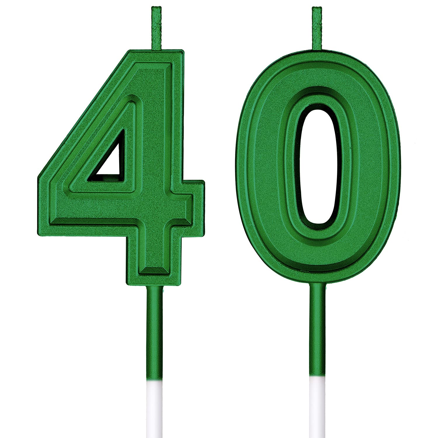 Frienda Birthday Candles Cake Numeral Candles Happy Birthday Cake Candles Topper Decoration for Birthday Wedding Anniversary Celebration Supplies(