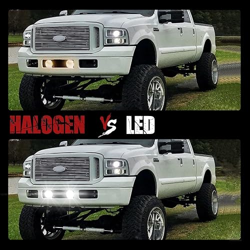 Miniatura 2 de BUNKER INDUST Luz antiniebla LED con luces de circulación diurna para Ford F250 F350 F450 F550 Super DUTY 2005 2006 2007, kit de montaje de lámpara