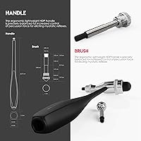 Vista 4 de MDF Tromner, Martillo de reflejos con pincel integrado para respuestas cutánea y superficial, rojo (MDF555 – 02), MDF555P, 1, 1