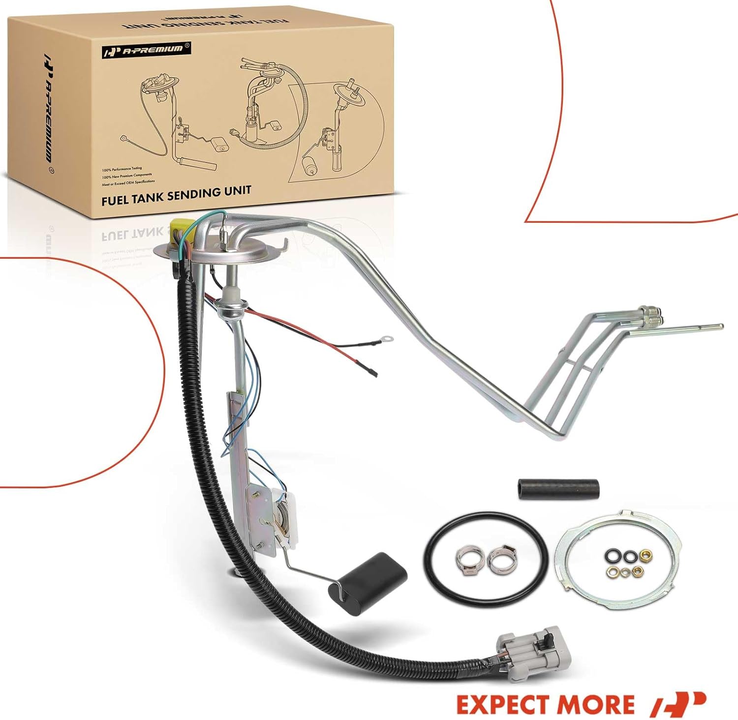 A-Premium Fuel Tank Sending Unit Compatible with Cadillac DeVille, Fleetwood, 1990