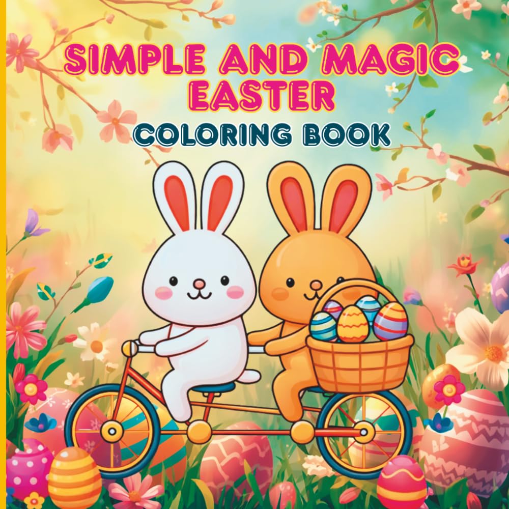 Simple and Magical Easter Coloring Book: Big and Simple Easter Pages Perfect for Beginners and Relaxing Coloring