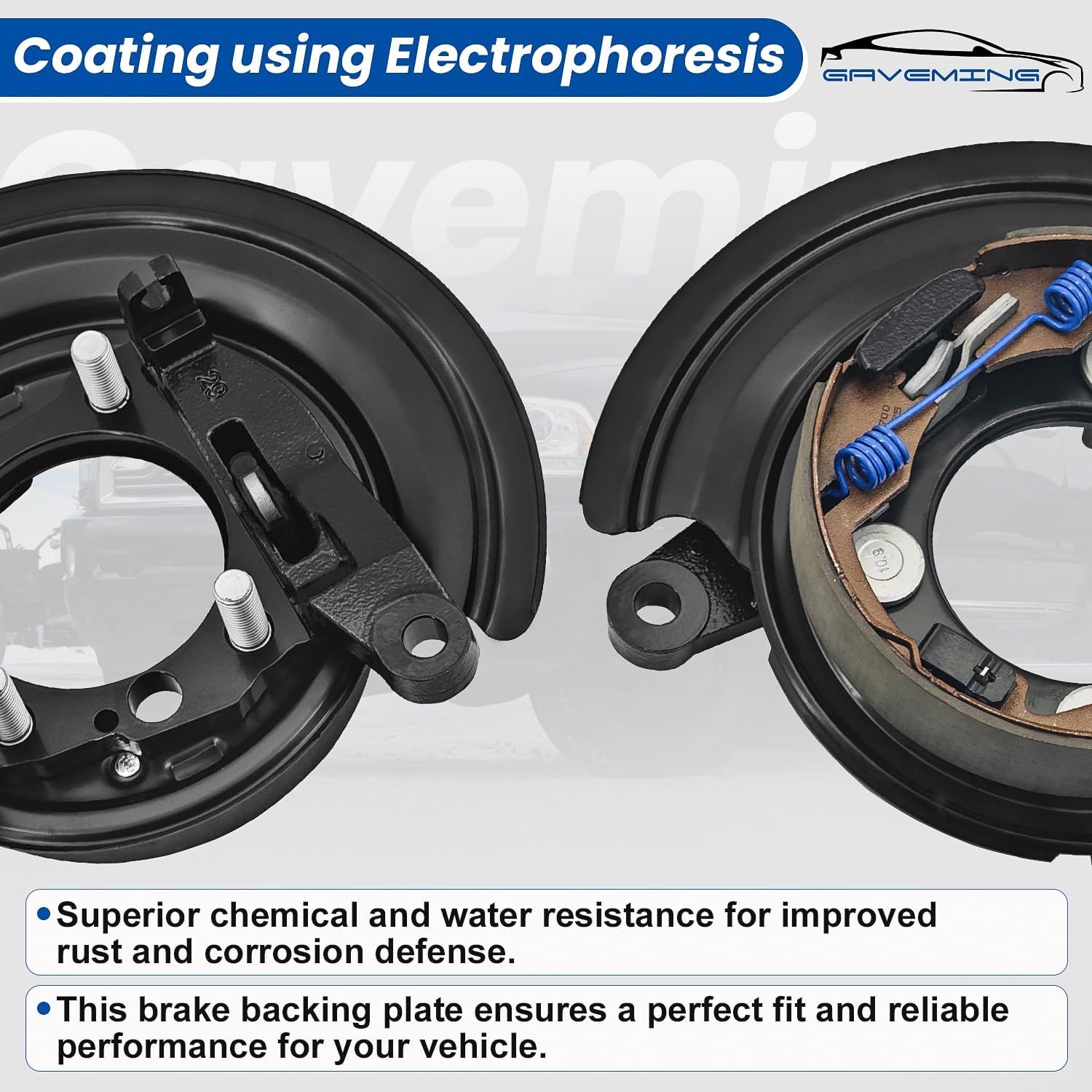 Brake Backing Plate Assembly Compatible with Ram 2500 3500 (2012-2018) 5.7L 6.4L 6.7L Replaces# 5154281AE 5154281AA 5154281AB 5154281AC 5154281AD