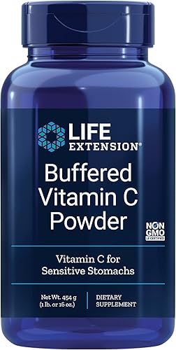 Life Extension buffered Vitamina C en polvo454g por la vida múltiple