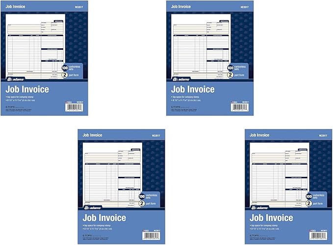 Amazon.com : Adams Job Invoice Forms, 2-Part Carbonless, for Service ...