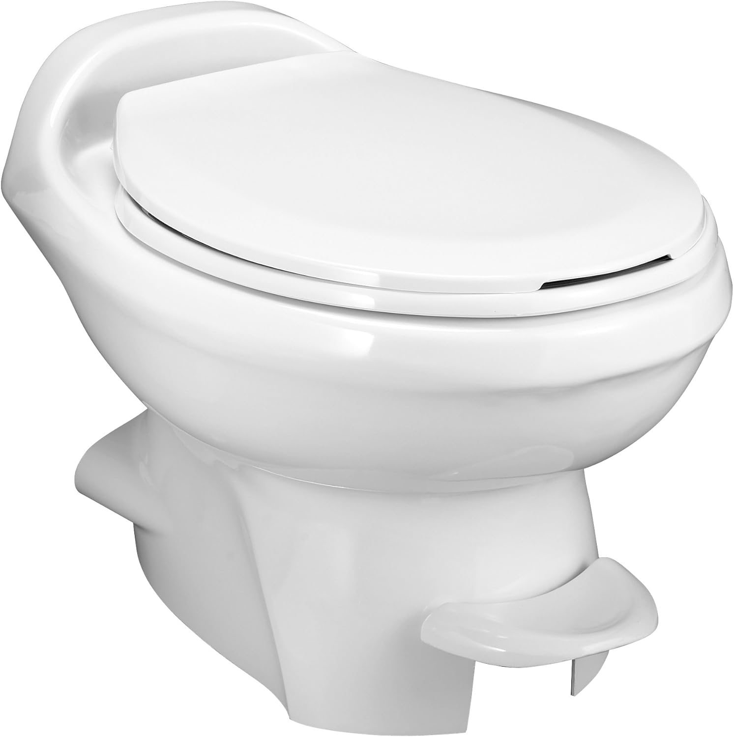 Toilets White Thetford 31650 Low Profile AquaMagic V RV Toilet Pedal Flush