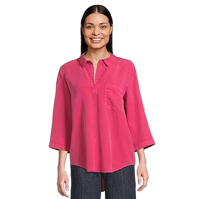Mod o doc Roll Tab Sleeve Patch Pocket Tunic Women