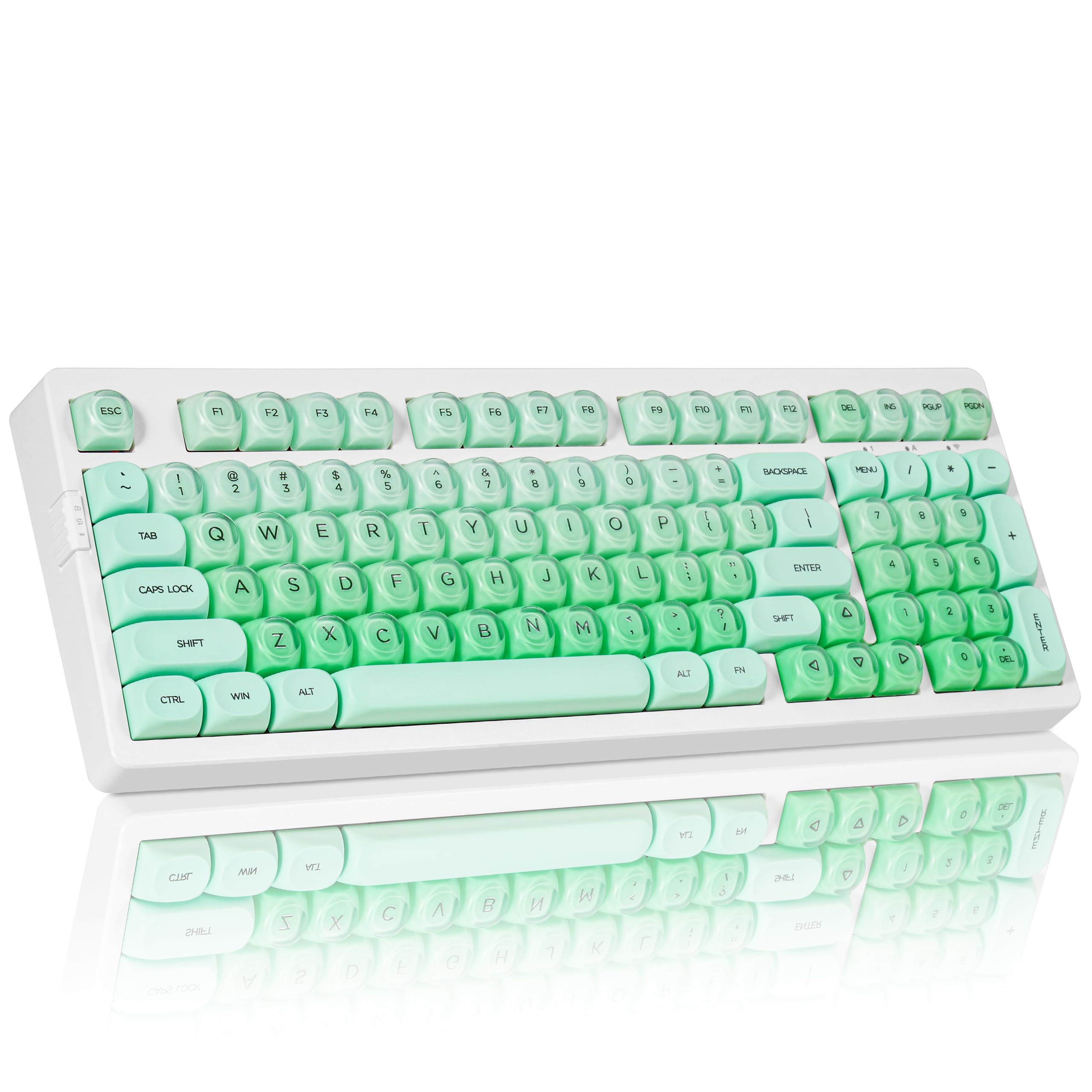 ZORNHER ZH980 Foundation Mechanical Keyboard 95 Green Creamy Keyboard with Number Pad Girly Gaming Keyboard Full Size Cute