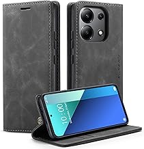 KZB Case for Xiaomi Redmi Note 13 4G Book (Not for 5G) Flip Cases with Mobile Leather Magnetic Case Card Holder Stand Protective Flip Wallet Anti-Shock Case for Redmi Note 13 4G - Grey