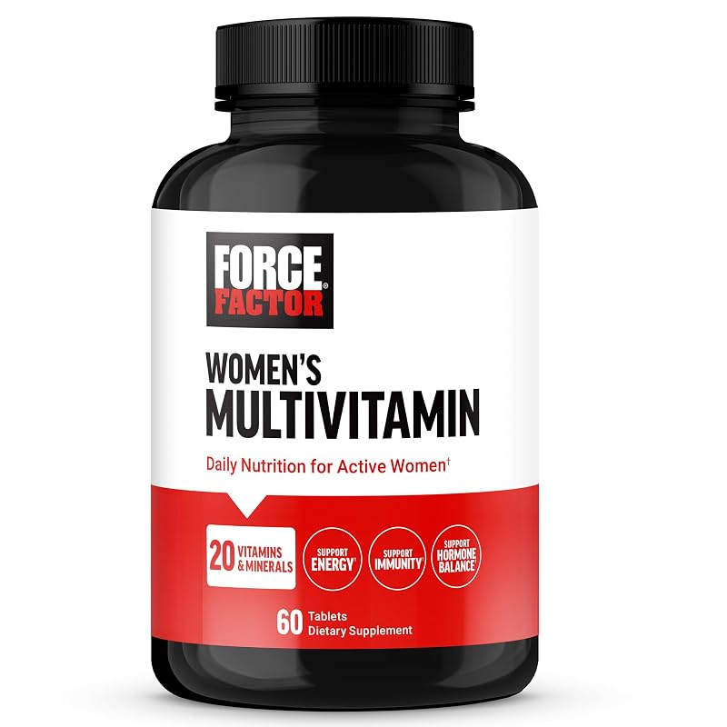 Force Factor Multivitamínico para Mulheres com 20 vitaminas e minerais, 60 comprimidos