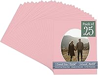 Vista 119 de CountryArtHouse Marco ovalado de 11 x 14 pulgadas, sin ácido, con núcleo blanco, corte biselado para fotos de 8 x 10 pulgadas, se adapta a marcos