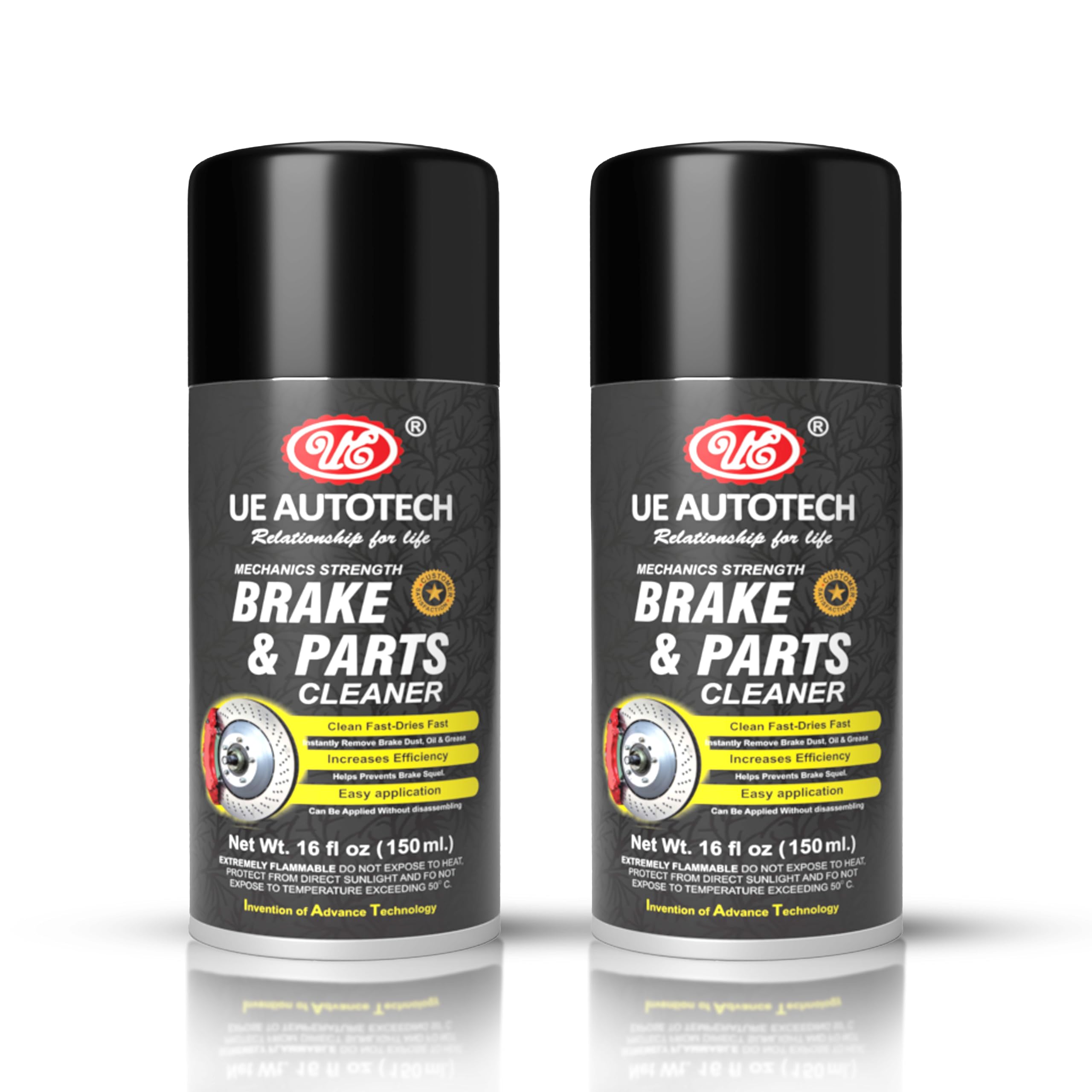 UE Premium High Brake Cleaner, Powerful and Effective Break Cleaning, Remove Dust and Road Grime (150ml, Pack Of 2)