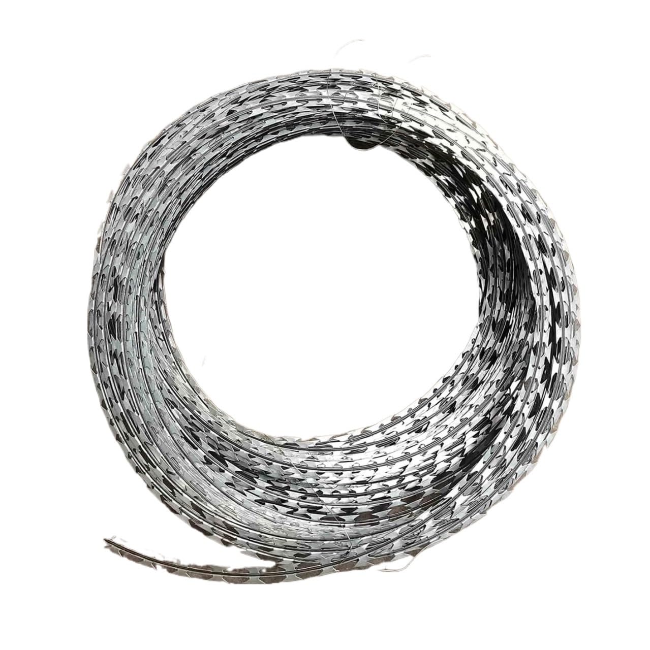 Fil de fer barbelé haute résistance en acier inox pour clôture 80m