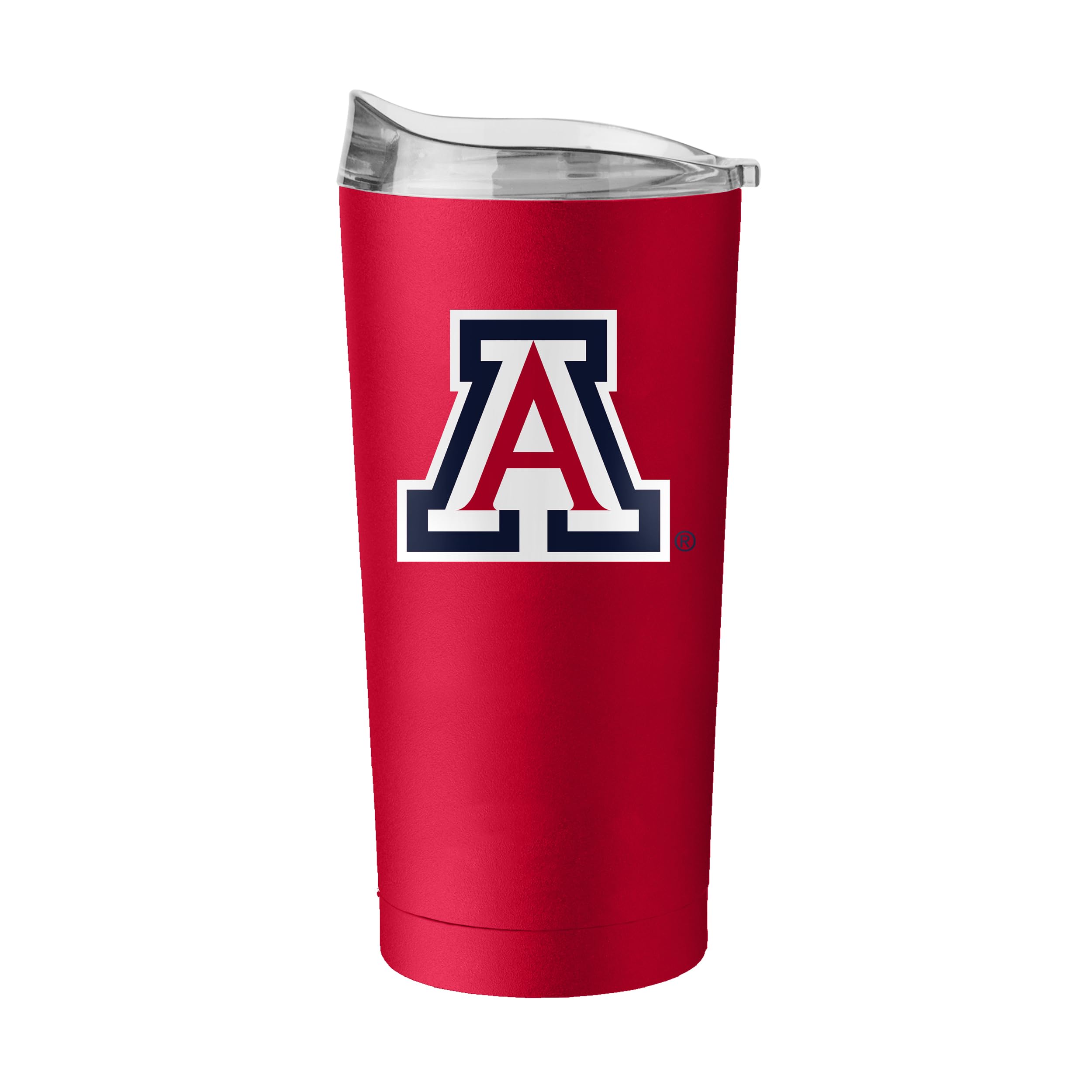 Logo Brands NCAA 20 oz Powder Coat Stainless Tumbler -Double-Wall Insulated Everday Tumbler for Hot or Cold Drinks, High Lip Lid, Team Color