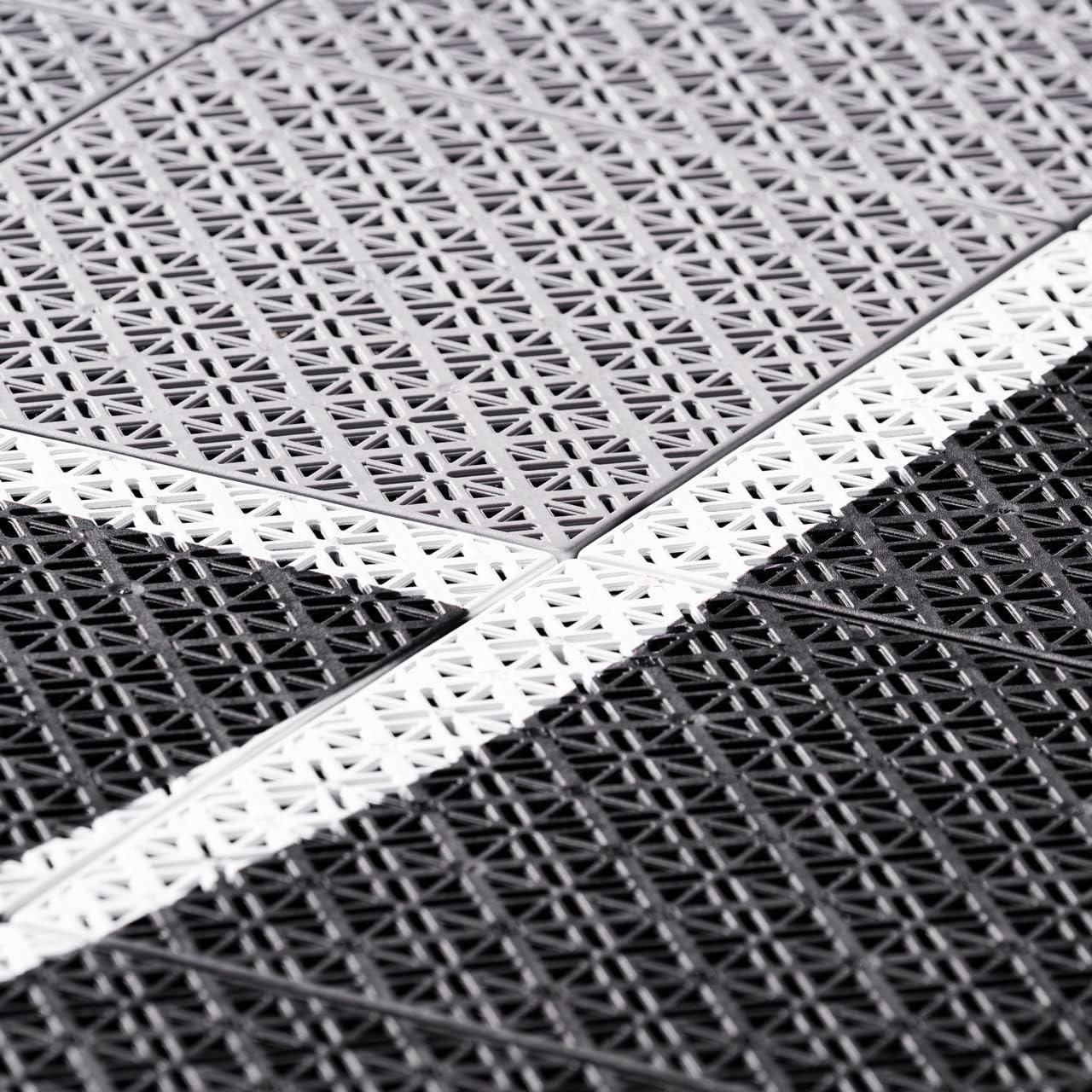 FORZA Basketball Court Floor Tiles - Outdoor Basketball Tiles | Basketball Floor Mats | Basketball Training | Home Basketball Tiles [NBA/FIBA Conformed] (17.4ft x 26.4ft Mini Court)