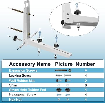 Cenipar Mini Split Wall Mounting Bracket - Mini Split Bracket for Mini Split Air Conditioner AC Heat Pump System, Mini Split Mounting Bracket Support Up to 400 Lbs(7000 Btu to 12000 Btu)