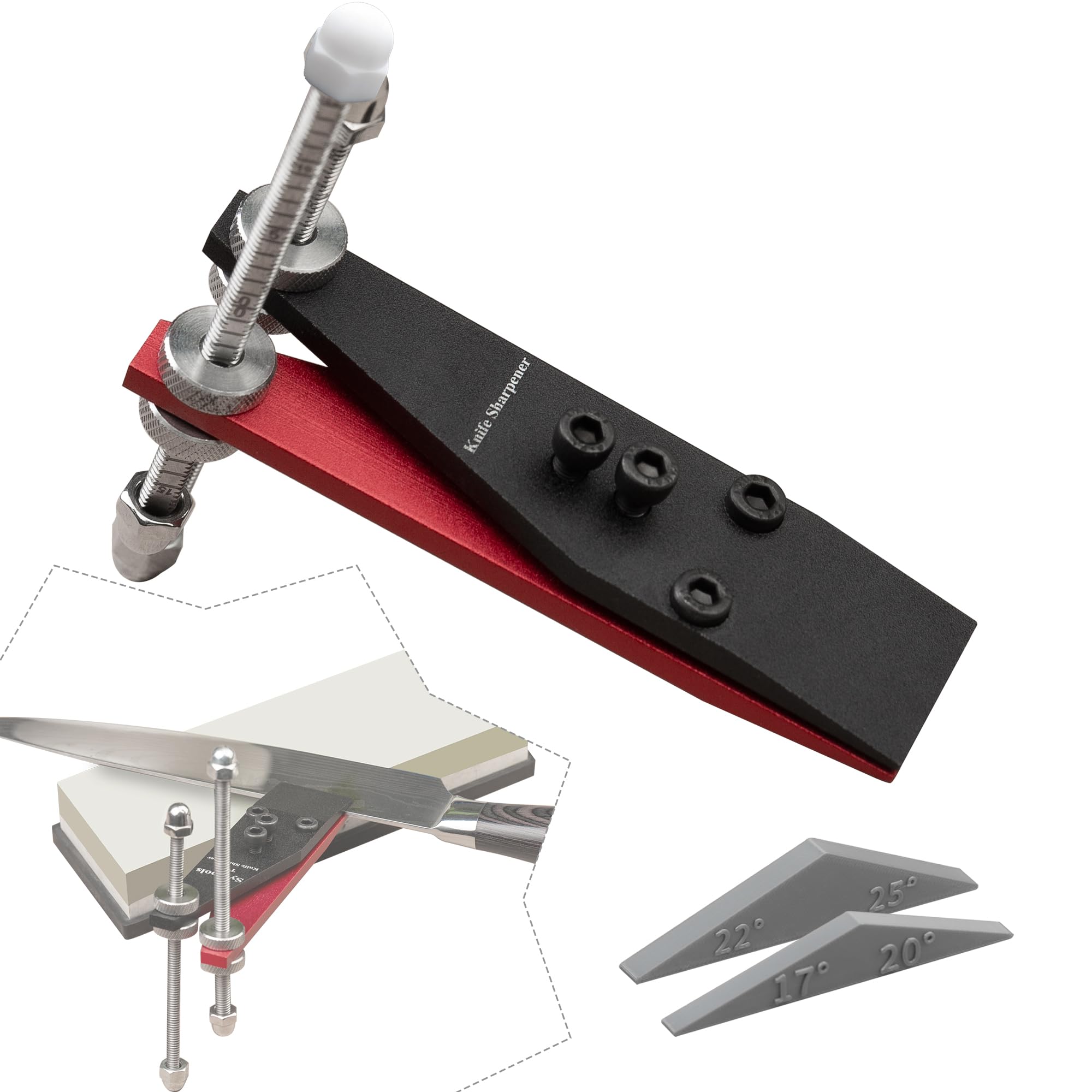 CWOVRS Precision Knife Sharpener Tool - Knife Sharpening Angle Guide 12-25°