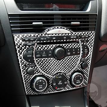 Upgrade Carbon Fiber Compatible with Mazda RX8 2004-08 Dashboard Multimedia Panel 3Pcs