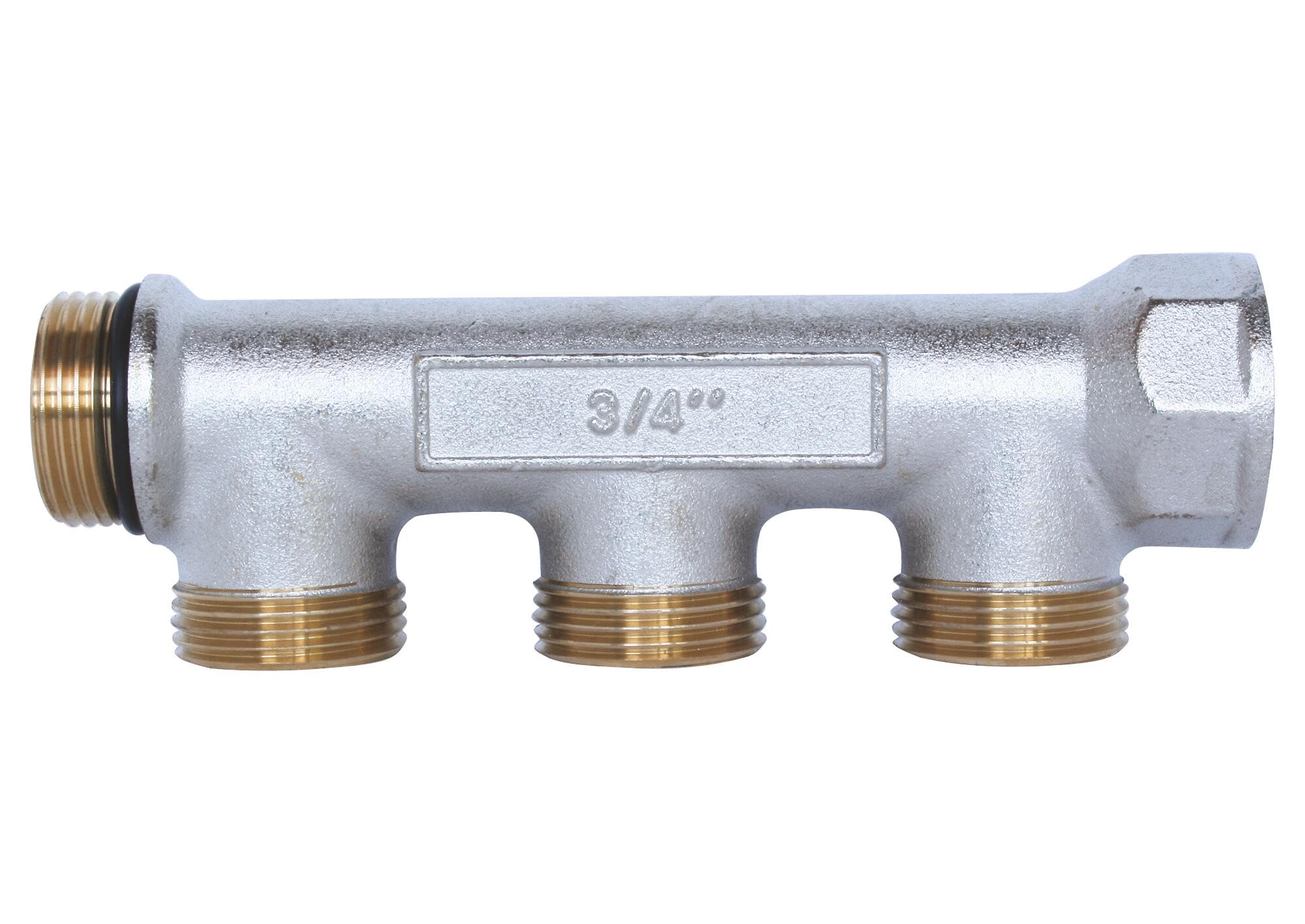 SOMATHERM FOR YOU HML4020-03-20 Sanitario Collector, Ottone nichelato, Maschio-Femmina, 20/27, 3 filiali a Male 3/4 EK