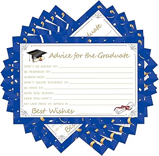 Graduation Party Advice Cards for Graduate Class of 2025, 50 Pcs 4x6" Graduation Cards Congrats Grad Party Supplies for College, Senior, High School Grad Decorations Game Activity Favors