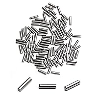 Vista 16 de MroMax 100 pasadores cilíndricos de acero inoxidable 304 M1.0.197 x 0.236 in, clavijas de soporte de estante para dispositivos metálicos