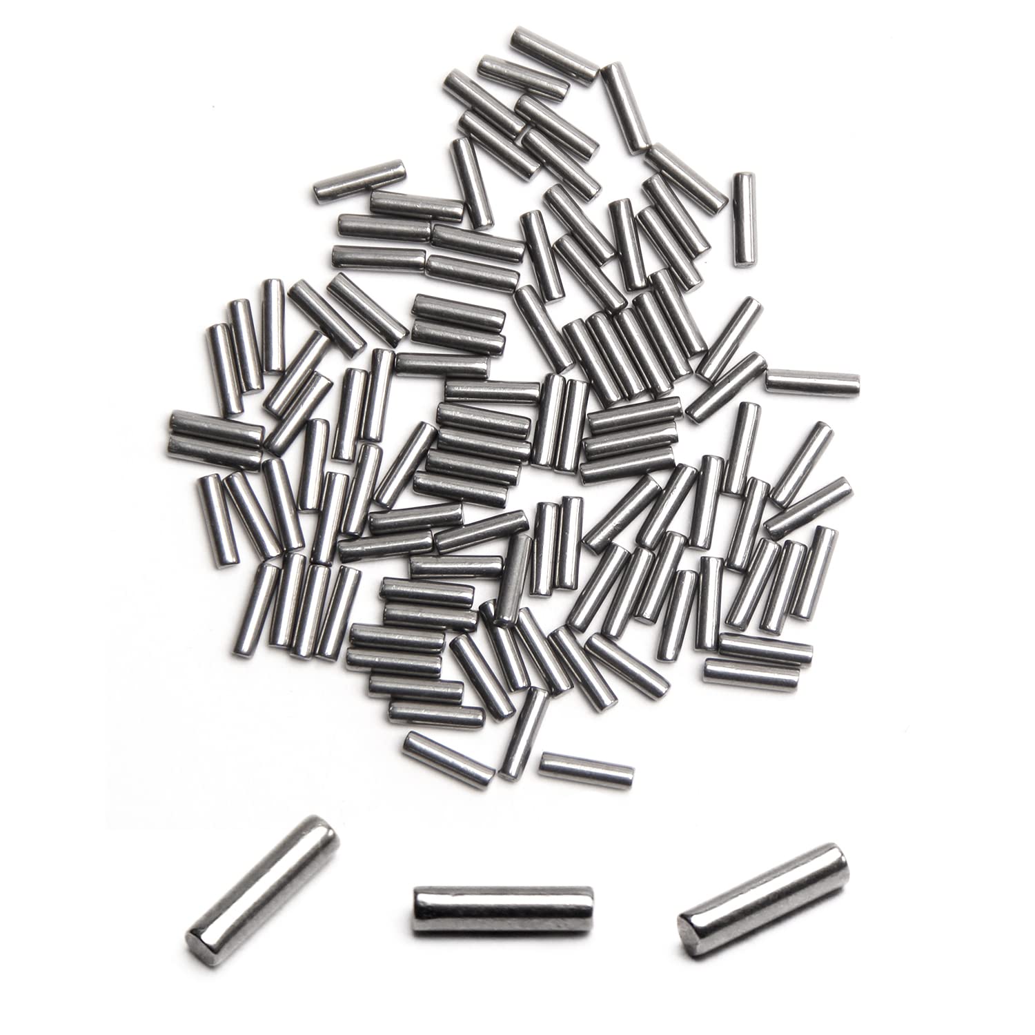 MroMax 100Pcs Dowel Pin, M2 x 8mm 304 Stainless Steel Cylindrical Dowel Pins, Shelf Support Pegs for Metal Devices, Furniture Installation and Wood