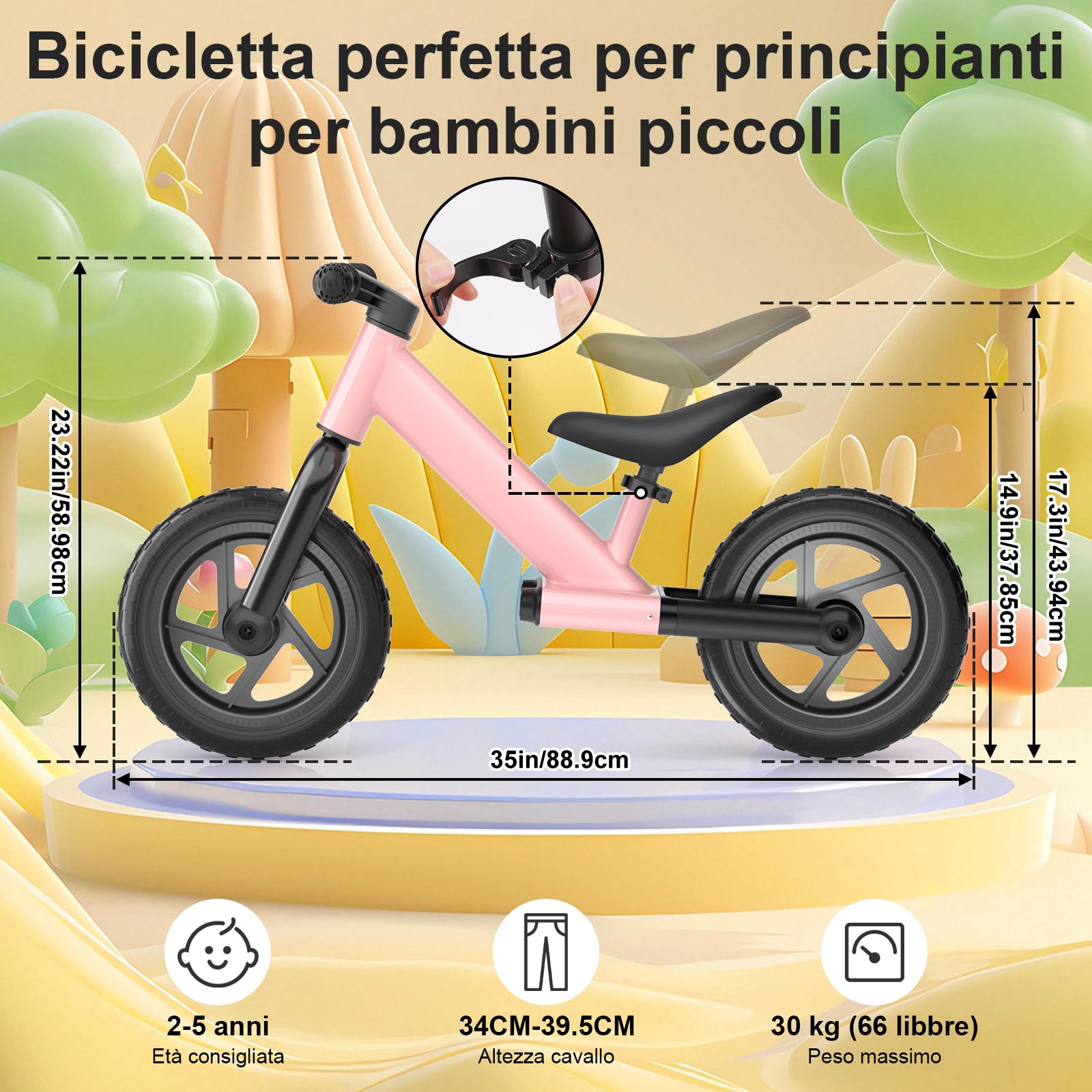 Senza Pedali Bici Bambina Pieghevole Giochi Bambina Anni