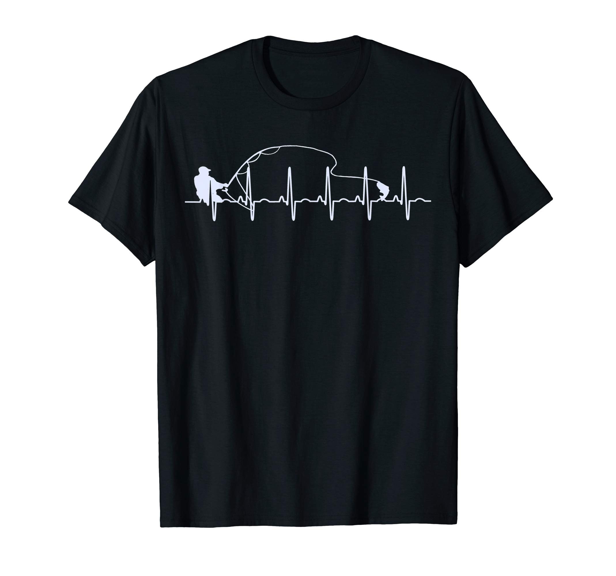 Fly Fishing Heartbeat Fish EKG Trout Pulseline Fishing T-Shirt