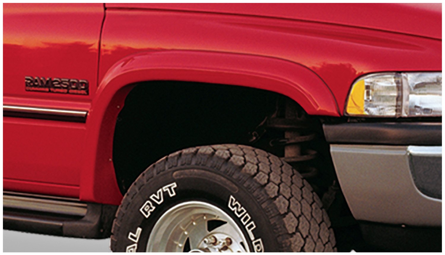Photo 1 of Bushwacker Extend-A-Fender Extended Front Fender Flares | 2-Piece Set, Black, Smooth Finish | 50009-11 | Fits 1994-2001 Dodge Ram 1500; 1994-2002 Ram 2500, 3500