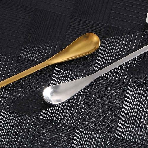 Miniatura 6 de Cuchara agitadora de café de acero inoxidable, 3 unidades, diseño de corazón de amor, taza colgante, cuchara de café, cuchara de postre de mango