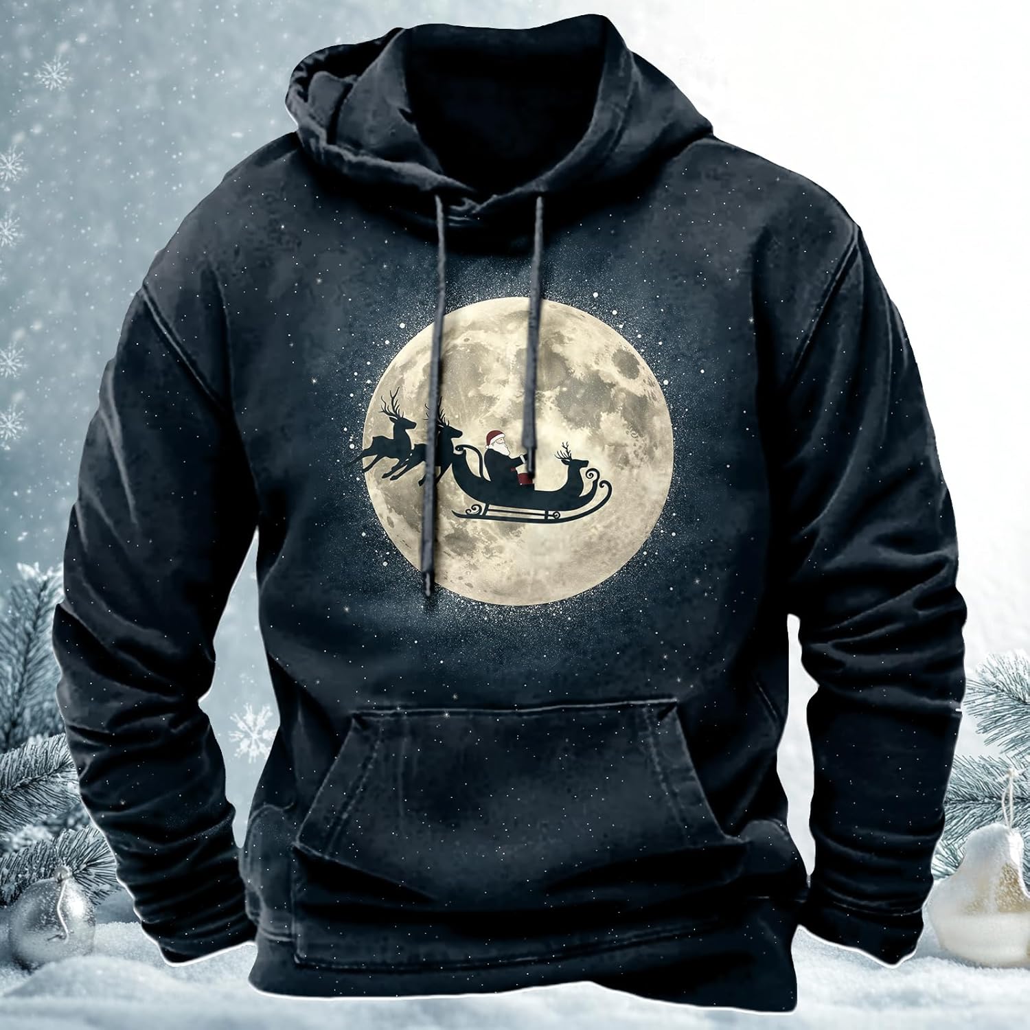 Western Men's Hoodies American Flag Pullover Comfort Casual Novelty Oversized Lightweight Hooded Sweatshirts - Image 2