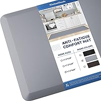 Vista 40 de KitchenClouds - Tapete acolchado antifatiga, impermeable, antideslizante, para escritorio de pie, cocina, hogar, fregadero y oficina, 17.3 x 28 Gris