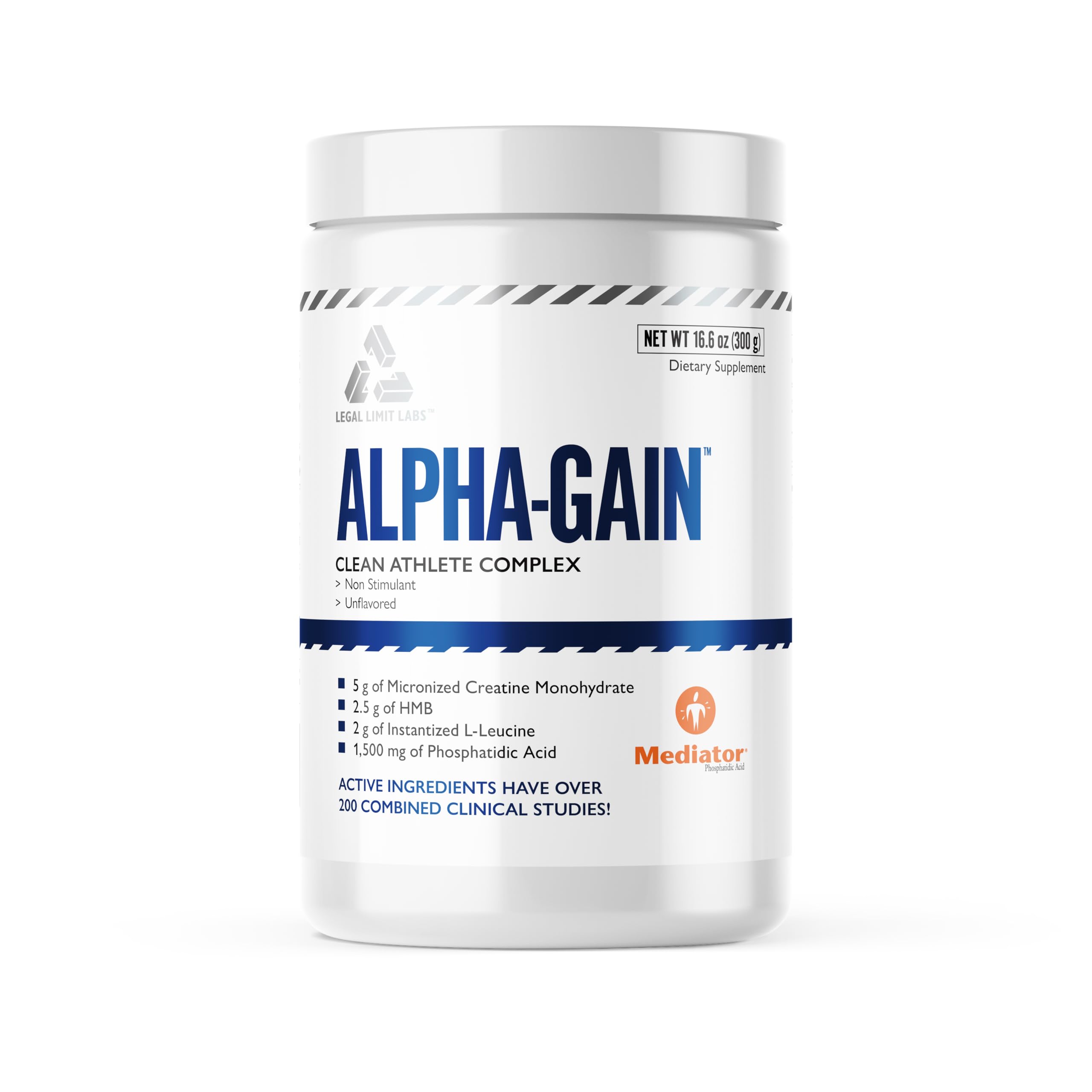Legal Limit Labs Alpha Gain- Clean Athlete Complex- creatine, HMB, L-Leucine, and Phosphatidic Acid - Lean Muscle 30 Servings