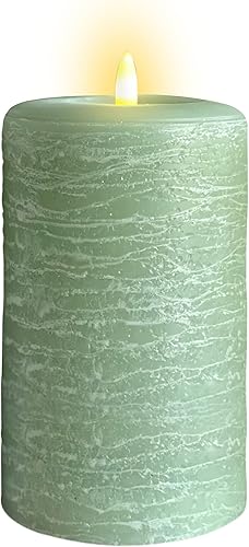 Miniatura 9 de LumiPur Signature - Vela de pilar de cera LED sin llama con brillo natural (3.5 x 7 pulgadas, niebla gris)