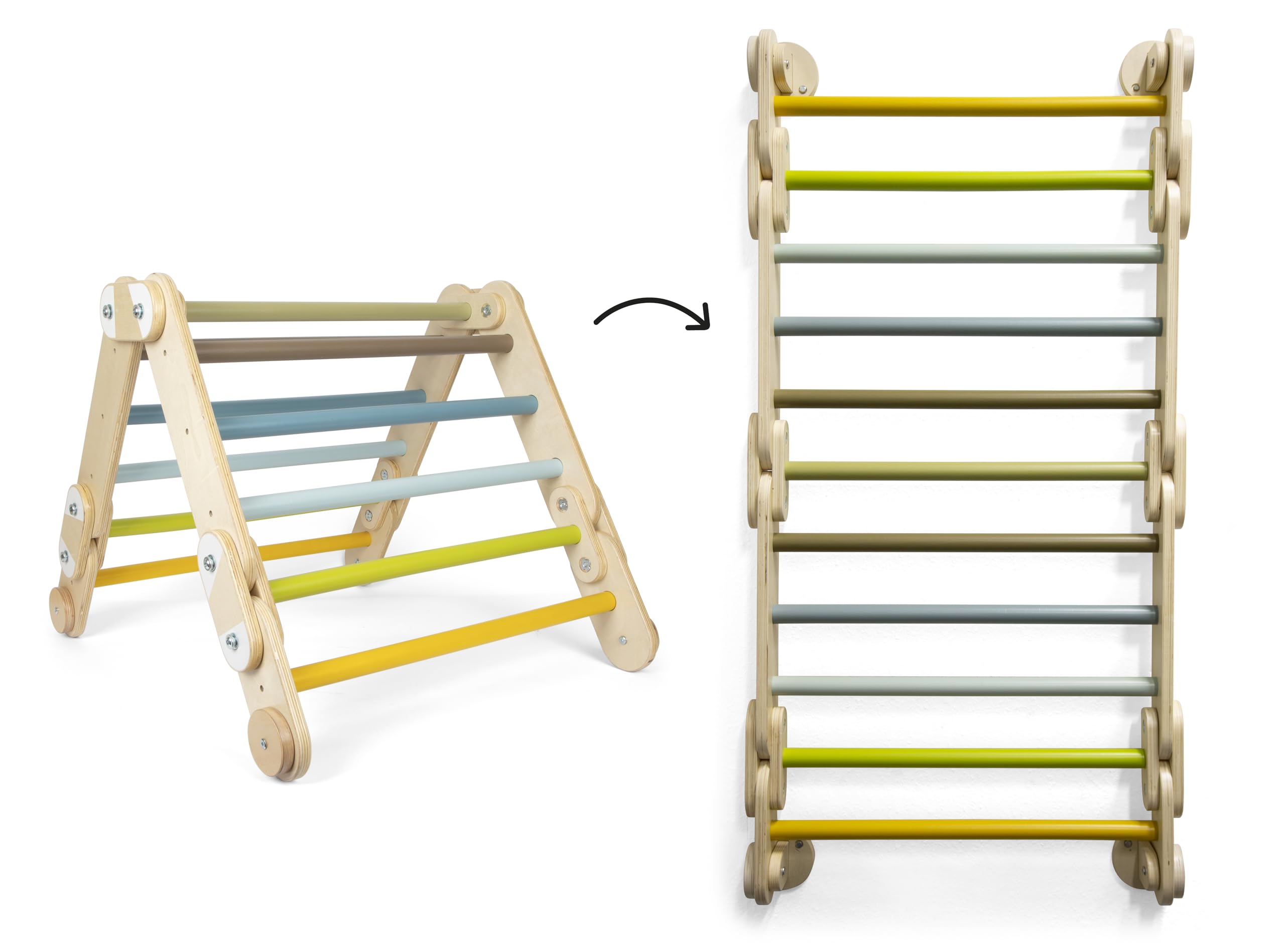 small foot Triangle d'escalade et Espalier 2en1 « Adventure » en Bois, dès 2 Ans, 12625