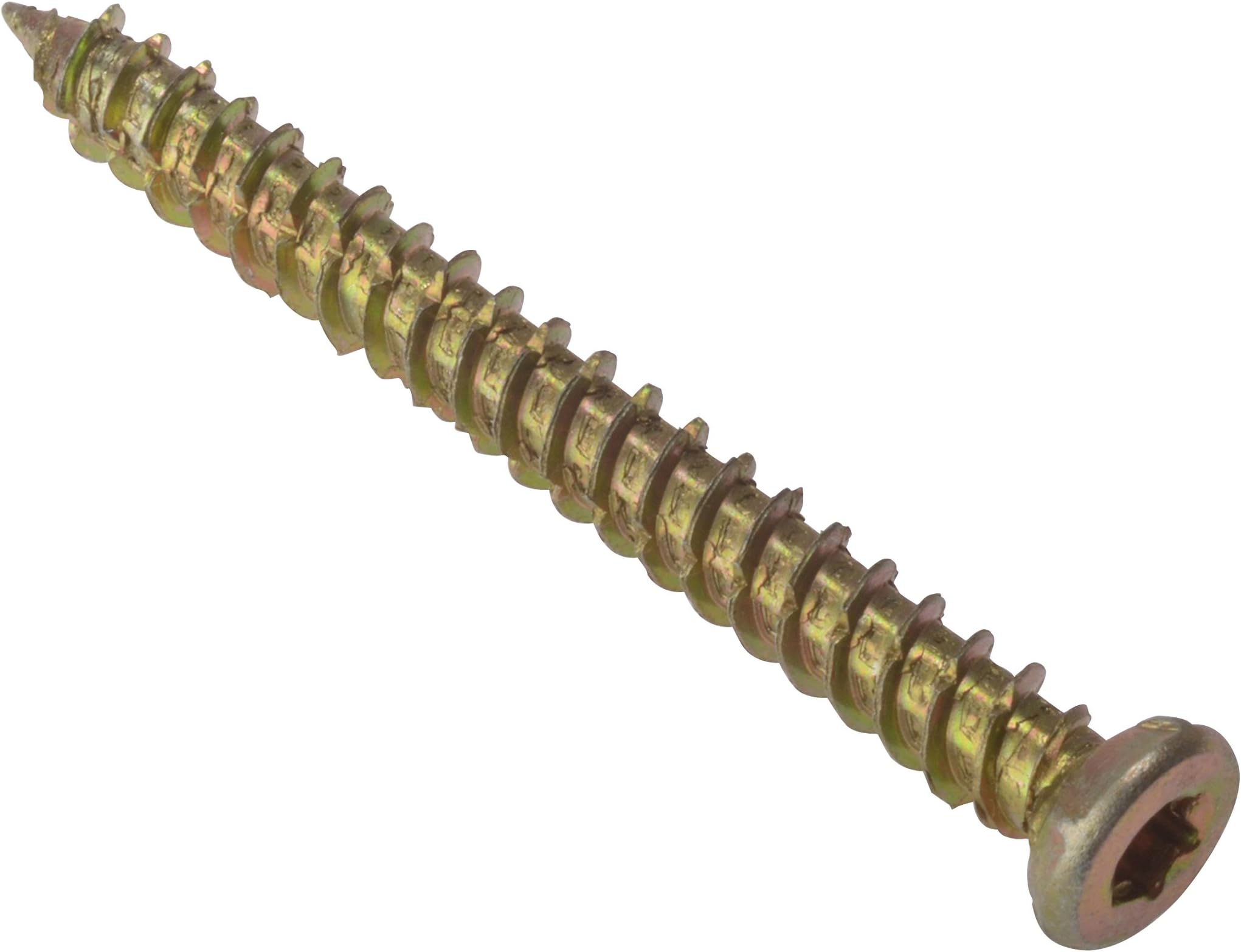ForgefixConcrete & Masonry Screws | 7.5 x 62mm | Zinc Yellow Passivated | Box 100