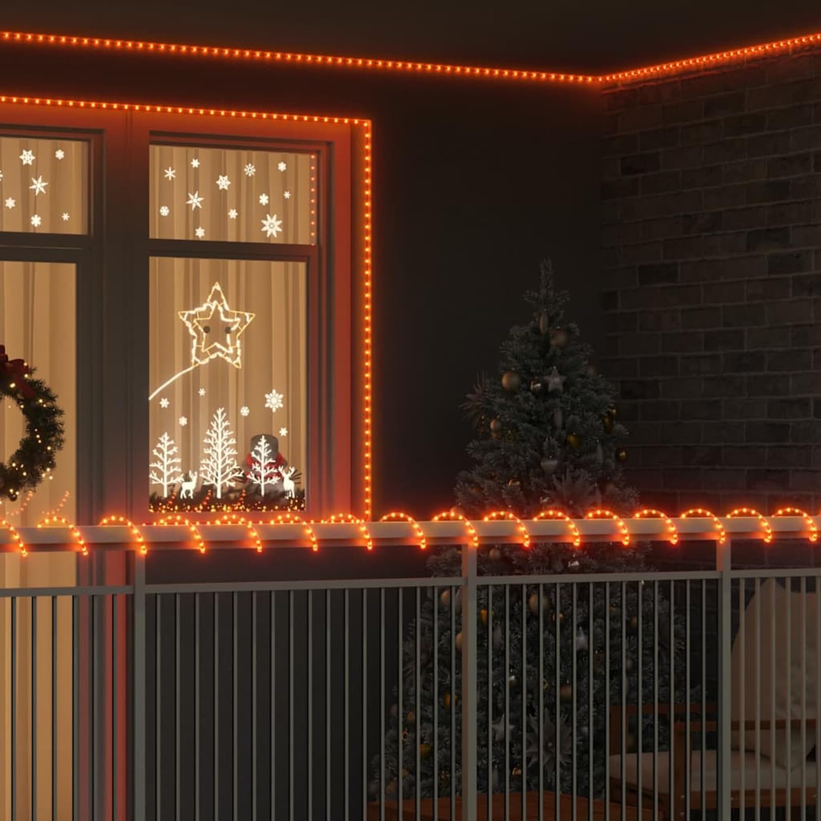Homgoday Festbeleuchtung Lichterschlauch Dekoration - Warmweiß, PVC & Kupfer, für Innen & Außen Model42018937